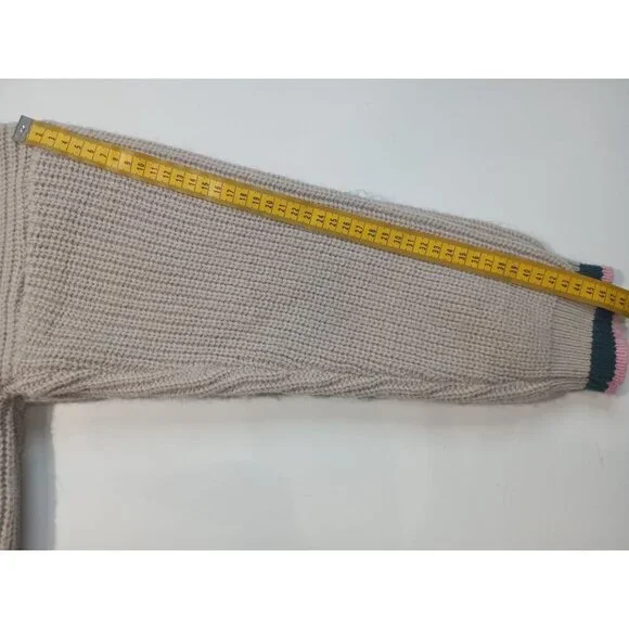 GILDED INTENT forest tipped varsity v neck sweater size large. - Picture 6 of 8